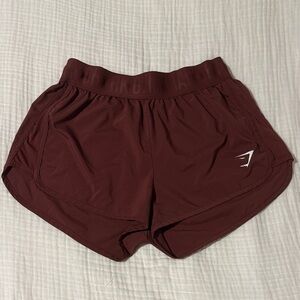 Gymshark Gym-Style Women's Maroon Running Shorts, sz S